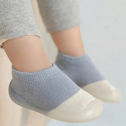 Bébé assis porte chaussures pour bebe bleu blanc gaine 