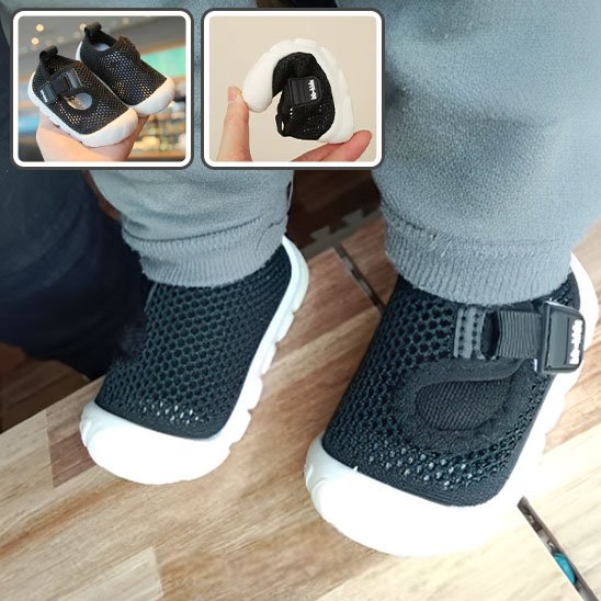 Bébé debout porte chaussure bebe bleu ajustable