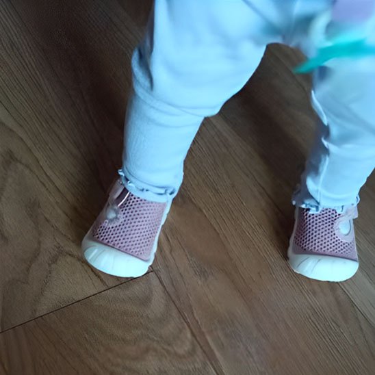Bébé debout porte chaussure violet ajustable