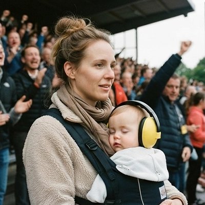 Bébé dort contre maman avec casque anti bruit bebe