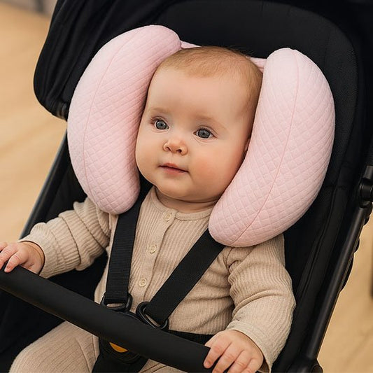 Bébé porte cale tête bébé rose