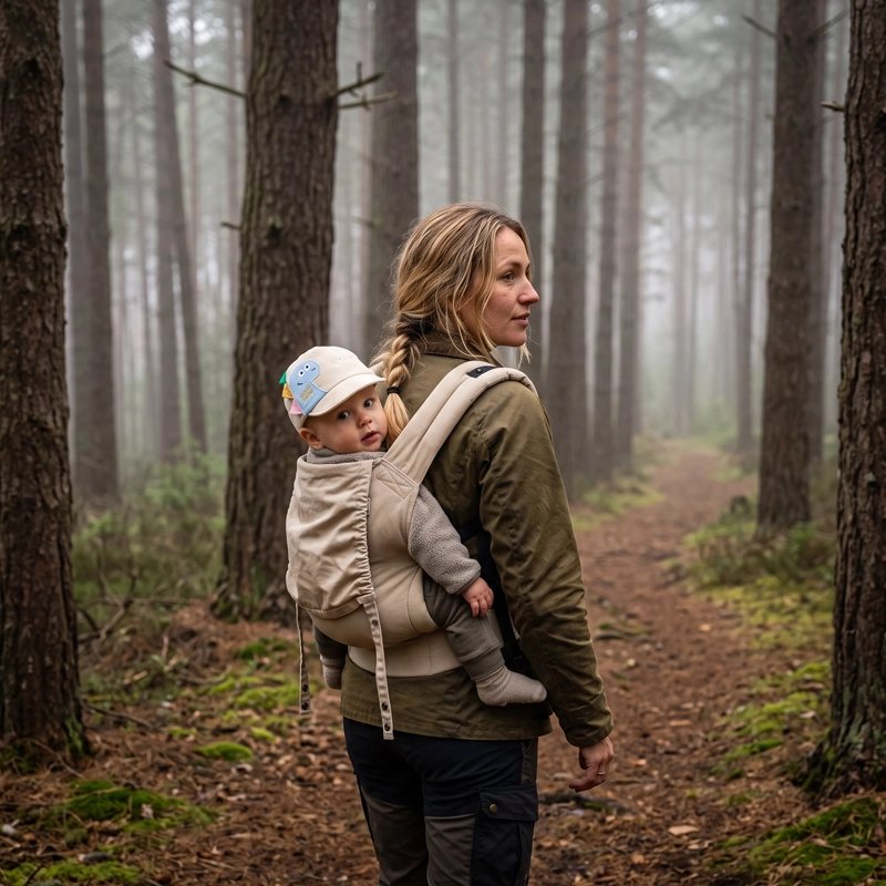 Bébé porte casquette bebe couleur pastel deno en forêt