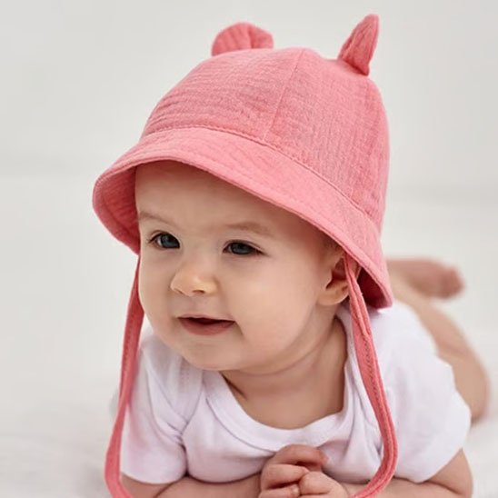 Bébé porte chapeau bebe rose toutes saisons