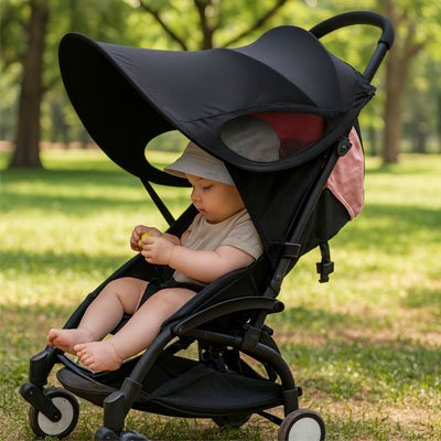 Bébé sous par soleil pour poussette​ 
