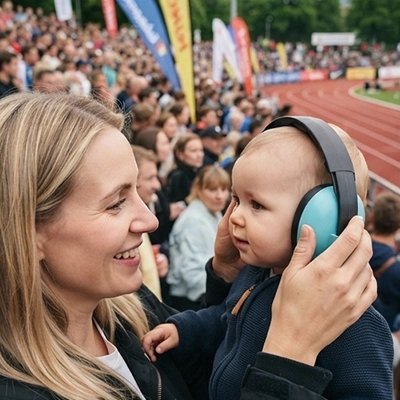 Maman ajuste casque anti bruit bébé bleu certifié