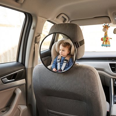 Miroir voiture bebe sécurisé pour trajets confortables