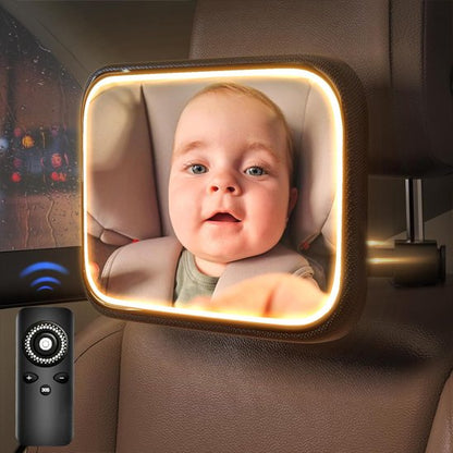 Miroir voiture bebe sur siège passager avec reflet bébé