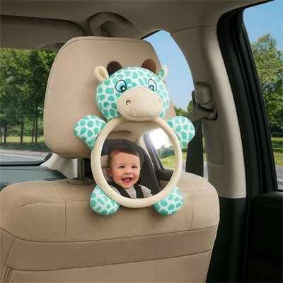 Miroir voiture bébé tortue placé dans voiture