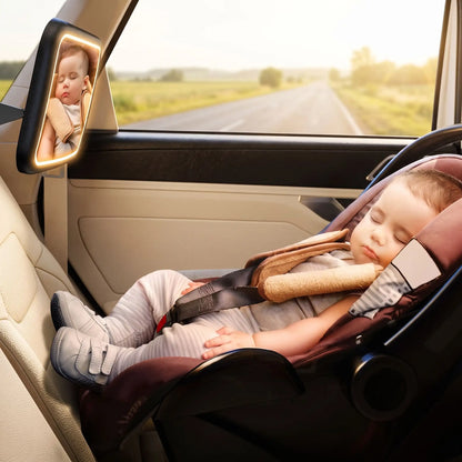 Reflet bébé endormit devant miroir voiture bébé