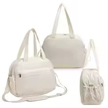 Trois sacs à langer bebe blanc imperméable chic